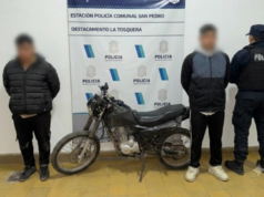 SAN PEDRO : Aprehendieron a dos jóvenes en La Tosquera con una moto adulterada.