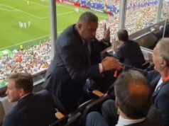 El divertido cruce entre Chiqui Tapia y Ruggeri durante el festejo de Messi