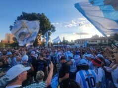 Emocionante banderazo argentino en Dallas previo al choque con Austria