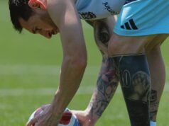La Selección argentina se entrena intensamente para enfrentar a Suiza en cuartos de final