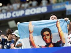 Los hinchas argentinos llenan de pasión el Mercedes Benz Stadium en la previa del duelo con Inglaterra