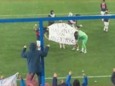 Tigre celebra triunfo con mensaje sobre Malvinas