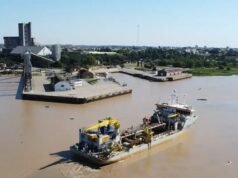 SAN PEDRO : San Pedro, en el centro de un proyecto para llevar arena por barco hacia Vaca Muerta.