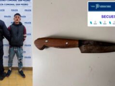 SAN PEDRO : Aprehendieron a un joven que llevaba un arma blanca en la vía pública.