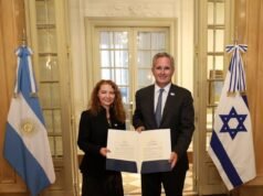 Pablo Quirno da la bienvenida a la nueva embajadora de Israel, Ahuva Spieler Reshef
