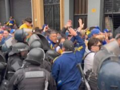 Tensos incidentes antes del Boca-Racing: enfrentamientos con la Policía en Rosario