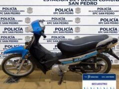 SAN PEDRO : Encontraron una moto que había sido robada minutos antes.