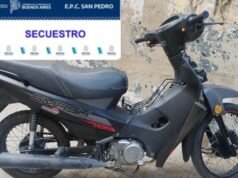 SAN PEDRO : Hallaron una moto robada en la esquina de Benefactora Sampedrina y Güemes.