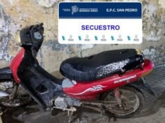 SAN PEDRO : Dos adolescentes fueron aprehendidos con una moto que tenía la numeración del motor suprimida.