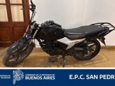 SAN PEDRO : Hallaron una moto abandonada con la numeración del motor y del cuadro suprimida en Río Tala.