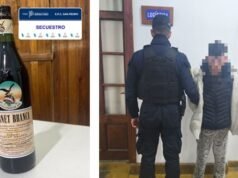 SAN PEDRO : Dos jóvenes fueron aprehendidos tras sustraer una botella de fernet de un comercio.