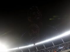 El curioso error en el show de drones para despedir a Messi