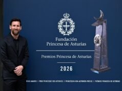 Messi recuerda a su padre Jorge al recibir el Premio Princesa de Asturias