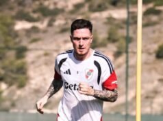 River en alerta por la posible baja de Aníbal Moreno en el Superclásico