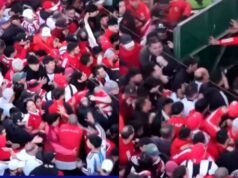 Tensión y caos en el ingreso de hinchas de River al estadio de Junín